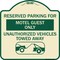 Signmission Reserved Parking for Motel Guest Unauthorized Vehicles Towed Away Alum, 18" x 18", TG-1818-23093 A-DES-TG-1818-23093 - alternate 1